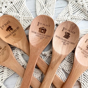 Chili cook off personalized wooden spoon, Crockpot cookoff trophy, Grill master competition award, Baking trophies, Grill master, Smoker image 5