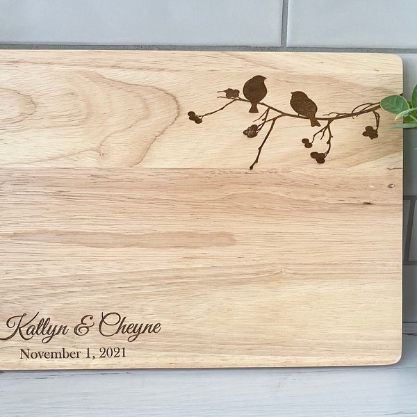 Personalized Cutting Board for a couple, Custom Wedding Gift, Charcuterie cheese board, 50th Anniversary gifts , Engagement, Housewarming