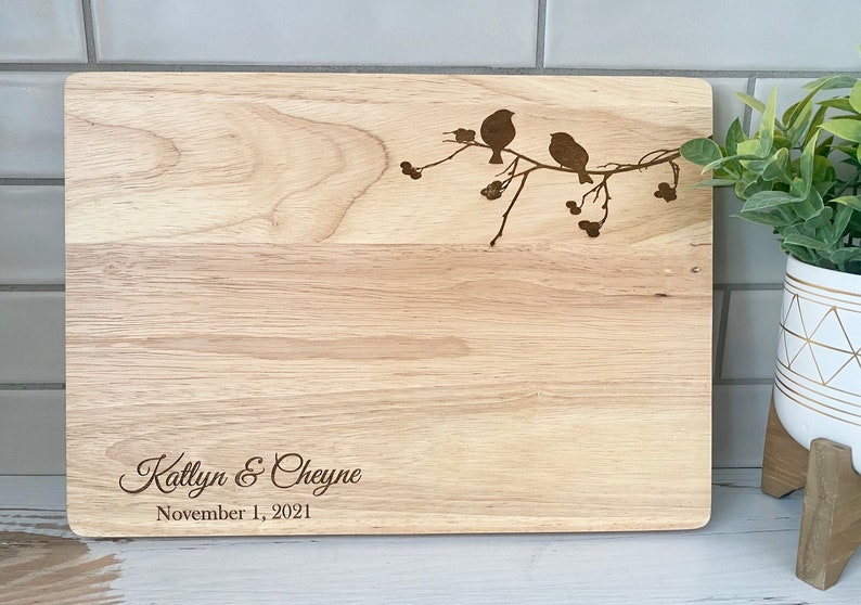 50th Anniversary gift, Personalized Cutting Board for a couple, Custom Wedding Gift, Home party Gift, Engagement, Housewarming gift image 4