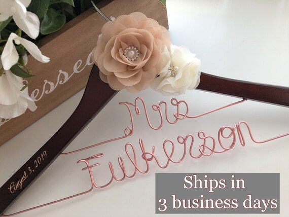 Custom Hanger Wedding Dress Hanger Personalized Hanger Etsy
