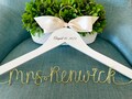 Wedding Hanger, Bridal Hanger, Bridesmaid Gift, Custom Engagement Gifts, Mother of the Bride Gift, Maid of honor Gift, Unique Bride gift