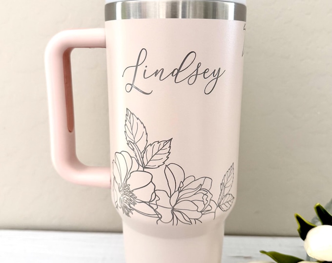 Personalized 40oz Tumbler, Birthday Gift for Her, Insulated Cup, Bridesmaid Proposal Mug, Bachelorette Cup | Christmas Gift for Women