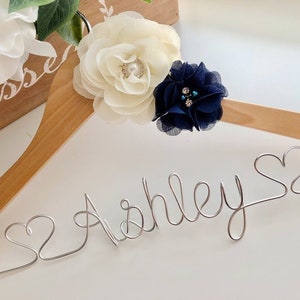 Wedding hanger, Bridal hanger, Personalized gift for bride, Engagement gifts for bride, Bridal hanger for wedding dress, Wire hanger