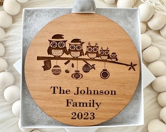 Personalized family ornament, Custom family christmas ornament 2023, First christmas keepsake gifts, Holiday gift