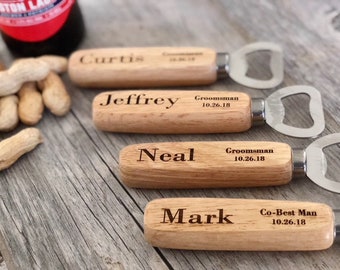 Wedding Personalized Bottle Opener for Groomsman and Best Man, Custom Corporate Logo Gifts for Employee Appreciation, Christmas Stuffer