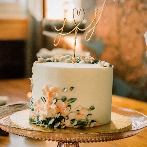 Custom Cake Topper, Wedding Cake Topper, Initial topper, Wire Cake Topper, Personalized Cake Topper, Wedding Gift, Cake topper, Bridal gift