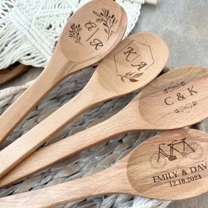 Personalized Wedding Shower Gift, Custom Wooden Spoons, Bridesmaids gift, Engagements gifts for couple, Anniversary, Gift for her