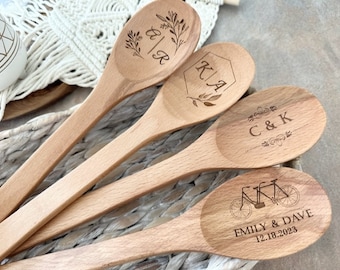 Personalized Wedding Shower Gift, Custom Wooden Spoons, Bridesmaids gift, Engagements gifts for couple, Anniversary, Gift for her