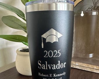 Custom Graduation Tumbler, Personalized Class Mug, Insulated Mug for Graduate, Custom Name Graduation Gift, High School or College Keepsake