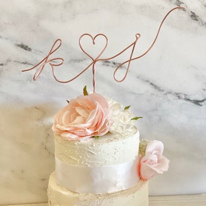 Custom Cake Topper, Wedding Cake Topper, Initial topper, Wire Cake Topper, Personalized Cake Topper, Wedding Gift, Cake topper, Bridal gift image 2