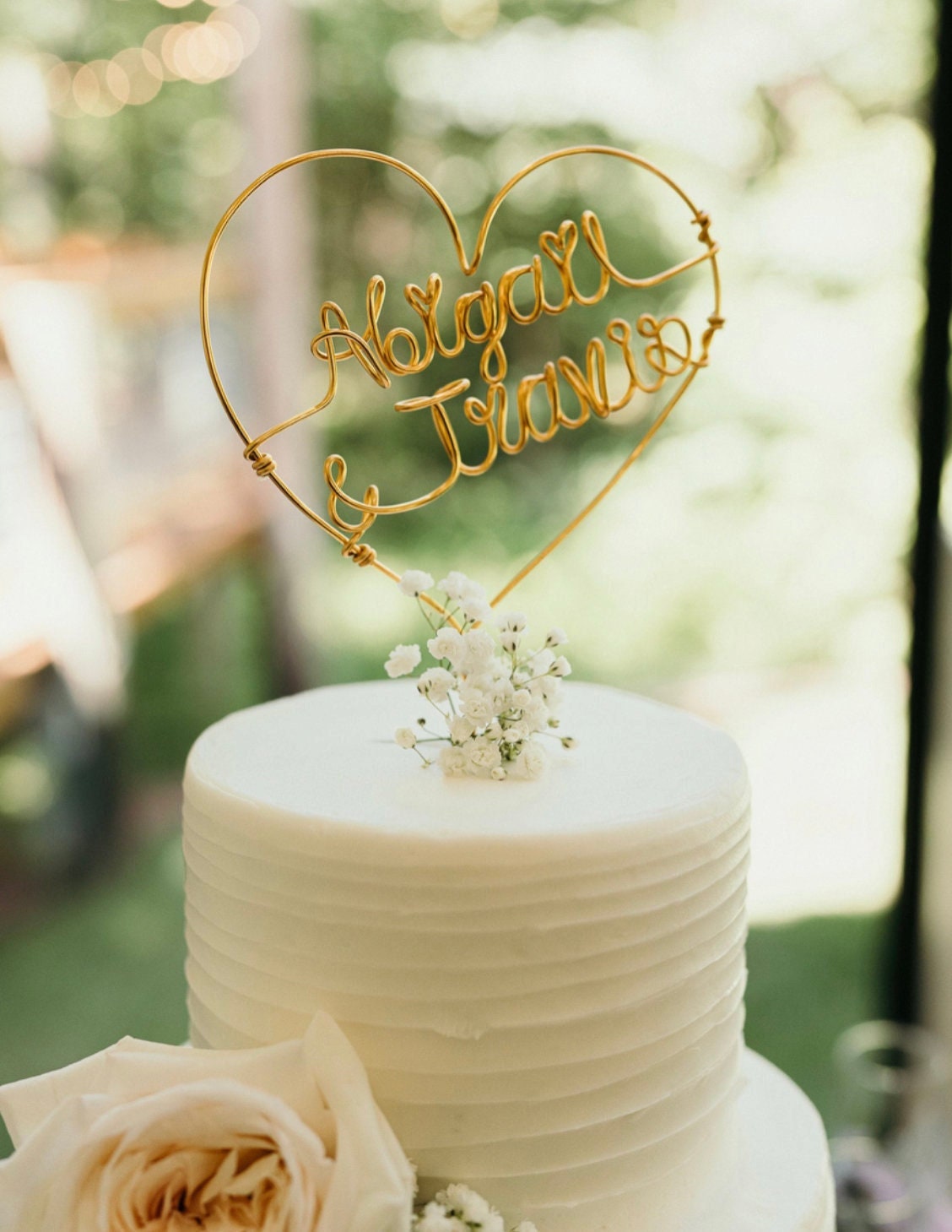 Custom Wire Cake Topper, Couple names Cake Topper, Personalized Cake Topper, Unique Wedding Gift, Anniversary gift