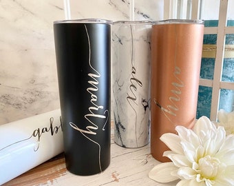 Personalized tumbler with straw, Bridesmaid proposal gift, Insulated mug, Family reunion cup, Bachelorette party, Corporate logo branded
