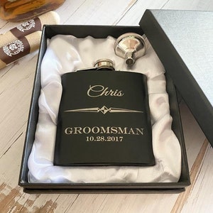 Personalized Flask Groomsman Proposal, Gifts for Men, Gifts for Boyfriend, Anniversary Gifts, Bachelor party gift