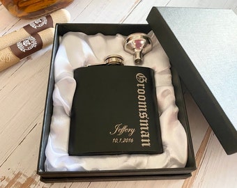 Personalized Flask For Bachelor Party, Gifts for Men, Gifts for Boyfriend, Custom Gifts for Husband, Fathers Day Gifts, Groomsman Gift