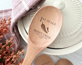 Chili cook off personalized wooden spoon, Grill cook off trophy, Baking contest, Crockpot finalist, Soup cook off, Crock pot finalist