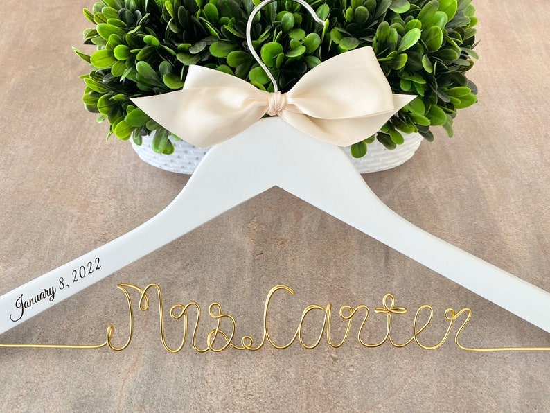 Wedding Hanger Bridal Hanger Bridesmaid Gift Custom image 1