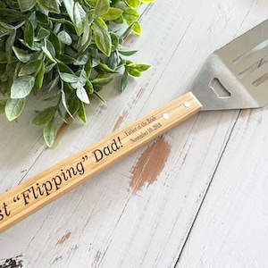 Fathers day gift from daughter, Personalized BBQ spatula for dad, Valentines day gift for husband, Custom gift for him, Father of the bride