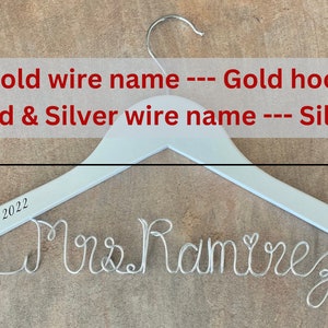 Wedding Hanger, Bridal Hanger, Bridesmaid Gift, Custom Engagement Gifts, Mother of the Bride Gift, Maid of honor Gift, Unique Bride gift image 5
