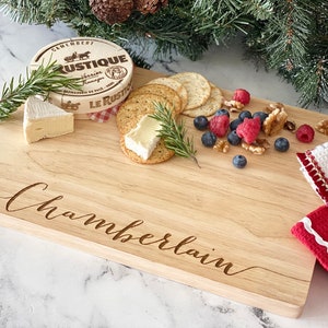 Personalized Charcuterie Board, Mother&#39;s Day Gift, Custom Engraved Cheese Platter, Wooden Serving Board,  Unique Gift for Entertaining