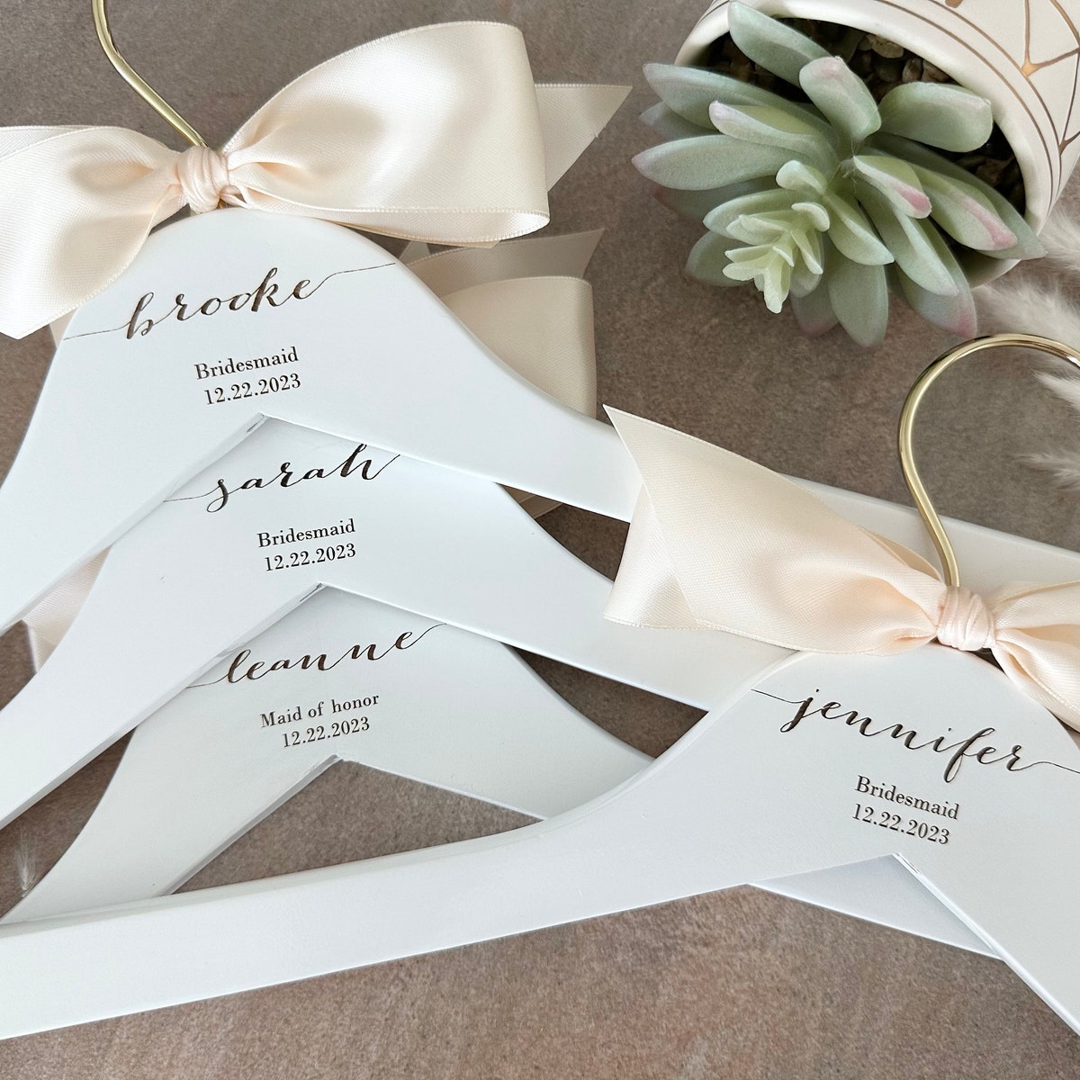 Personalized Bridesmaid Custom Engraved Hangers