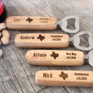 Wedding Personalized Bottle Opener for Groomsman and Best Man, Custom Corporate Logo Gifts for Employee Appreciation, Christmas Stuffer afbeelding 4