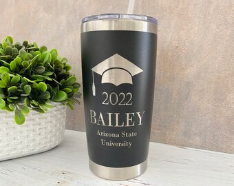 Personalized graduation gift for her, Custom graduate tumbler, Class of 2024, Graduate party gift, High school grad gift, Seniors 2024