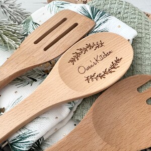 Personalized gift for mom, Personalized wooden spoon holiday gifts, Home gift, Grandma gift, Custom wooden Utensils, Reunion home gifts image 3