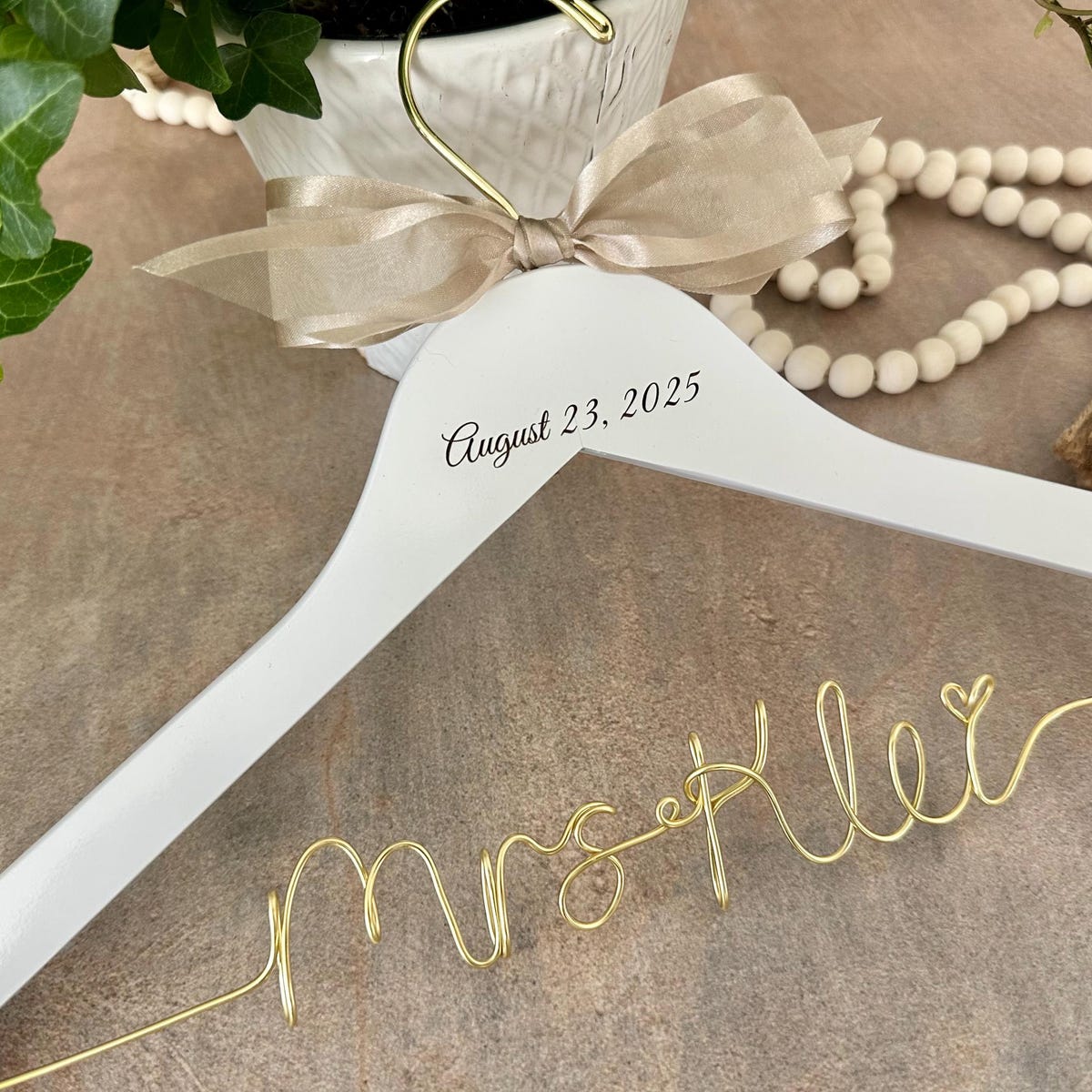 Personalized Wedding Dress Hanger
