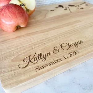 50th Anniversary gift, Personalized Cutting Board for a couple, Custom Wedding Gift, Home party Gift, Engagement, Housewarming gift image 2