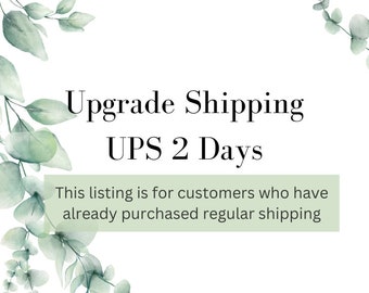 Upgrade Shipping UPS 2 days /This listing is intended for customers who have already purchased regular shipping