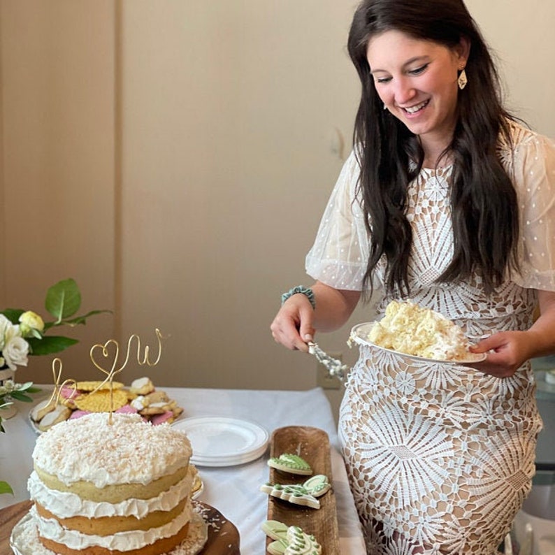 Custom Cake Topper, Wedding Cake Topper, Initial topper, Wire Cake Topper, Personalized Cake Topper, Wedding Gift, Cake topper, Bridal gift image 5