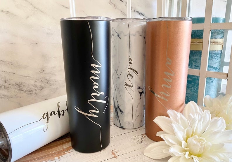 Personalized tumbler, Insulated Tumbler, Engraved Cup, Custom Tumbler, Tumbler with Straw, Bridal Party Gifts, Personalized Gifts for Her 
