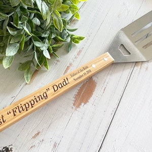 Fathers day gifts from kids, Custom gift for husband, Grandpa gifts, Gift from daughter, Personalized spatula for dad, Father of the Bride