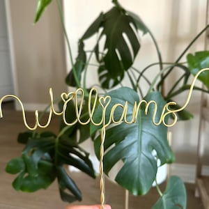 Personalized Wedding Cake Topper, Last Name Wire Cake Topper, Unique Wire Name Topper, Birthday Cake Topper, Anniversaries, Engagement Party