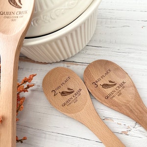 Chili cook off personalized wooden spoon, Crockpot cookoff trophy, Grill master competition award, Baking trophies, Grill master, Smoker image 3