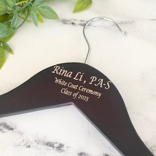 First White Coat Hanger Dental School White Coat Ceremony Etsy