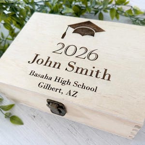 Graduation Memory Box 2026, Personalized Grad Gift Box, Keepsake Time Capsule, Class of 2026 Gift for Her or Him, Custom Photo Box image 9