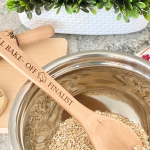 Bake Off Personalized Wooden Spoon, Cookie Exchange Favor, Desert Cook Off Prize, Home Gifts Utensils, Star baker, Baking Champion Award