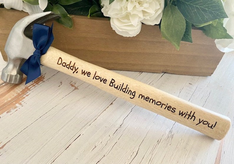 Fathers day gifts from kids, Custom gift for husband, Grandpa gifts, Gift from daughter, Personalized hammer for dad, Father of the Bride 