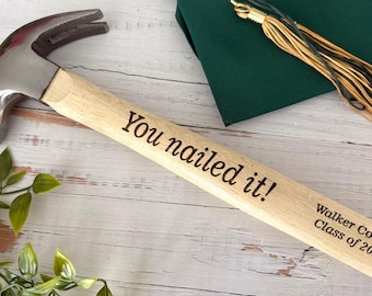 Personalized Graduation Hammer 2026, High School Senior Gift for Son, Engraved “You Nailed It” Class of 2026 Keepsake