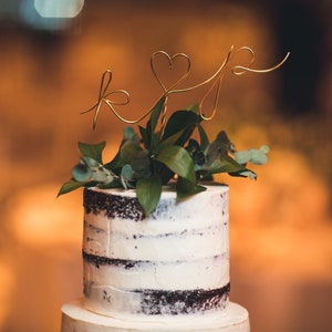 Décoration de gâteau personnalisée, décoration de gâteau de mariage, décoration initiale, décoration de gâteau en fil de fer, décoration de gâteau personnalisée, cadeau de mariage, décoration de gâteau, cadeau de mariée image 4