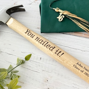 Personalized graduation gifts, Seniors 2024 gifts, Custom engraved hammer for him, High school grad gift, College grad gift class of 2024