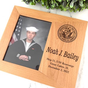 Military Basic Training Photo Frame – Personalized Boot Camp Recruit Picture Frame, Military Milestone Gift, Service Member Keepsake