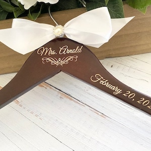 Wedding hanger, Personalized Wedding hanger, custom wire hanger, bridal hanger, bride gift,  custom hanger, Bride gift, bridesmaid hanger