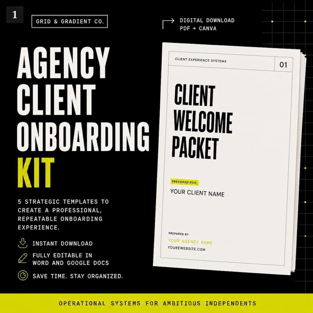 Agency Client Onboarding Kit | Welcome Packet Template & Questionnaire ...