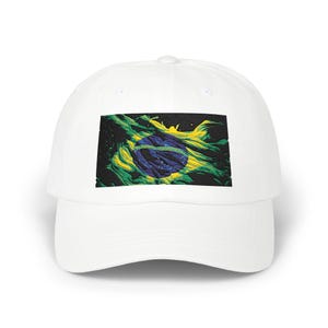Brazil Flag embroidered cap | Dad Cap, Brazil script back