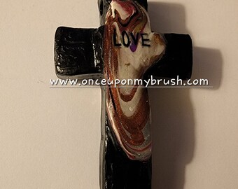 Clay Love Cross One of a kind!