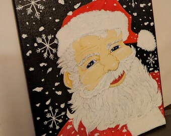 Acylic Painting of Santa Claus One of a Kind!