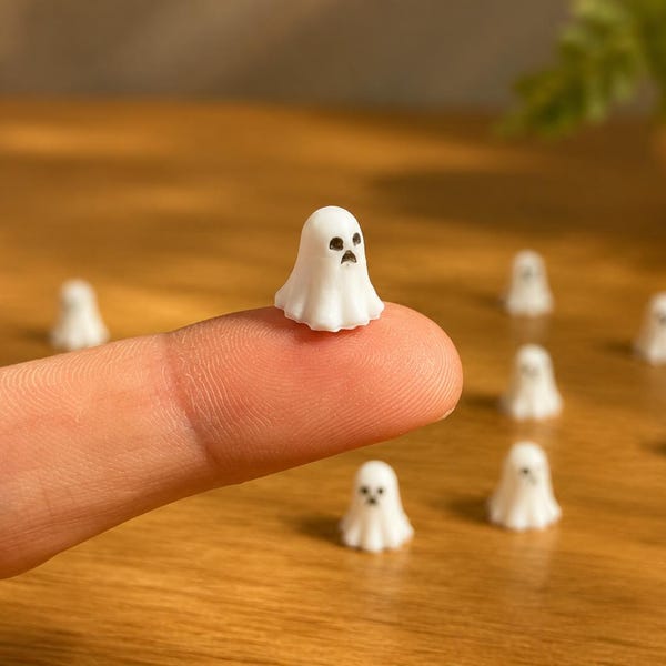 Mini 3D Printed Ghost Figurines, Halloween Table Scatter Decor