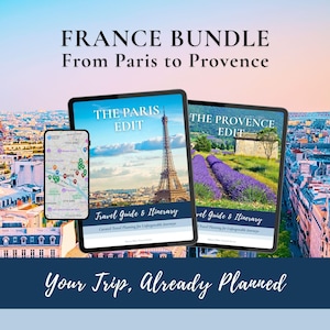 France Travel Guide Bundle | Paris and Provence Itineraries with Google Maps | Local Dining Guides
